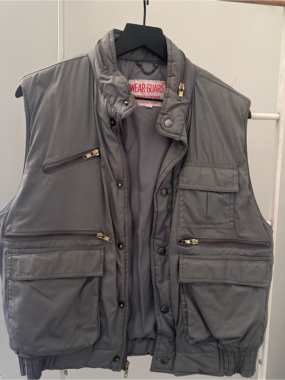 Wear-Guard Men's Gray Utility Vest with Multiple Pockets